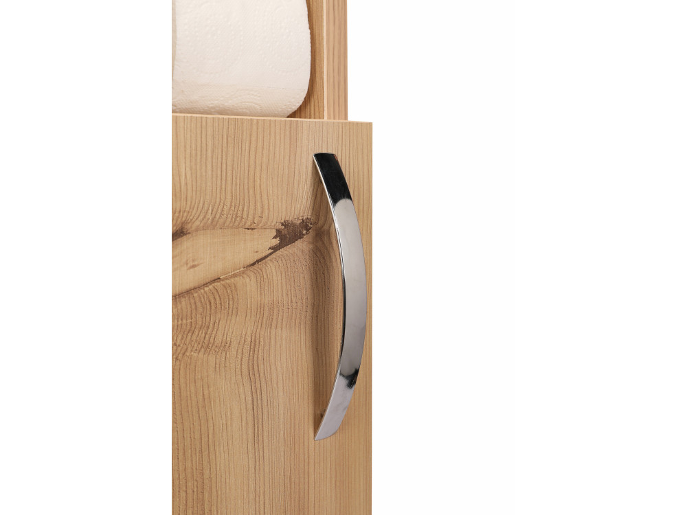 Toilettenpapierhalter aus Holz "Star" - 15 x 12 x 65 cm - Braun
