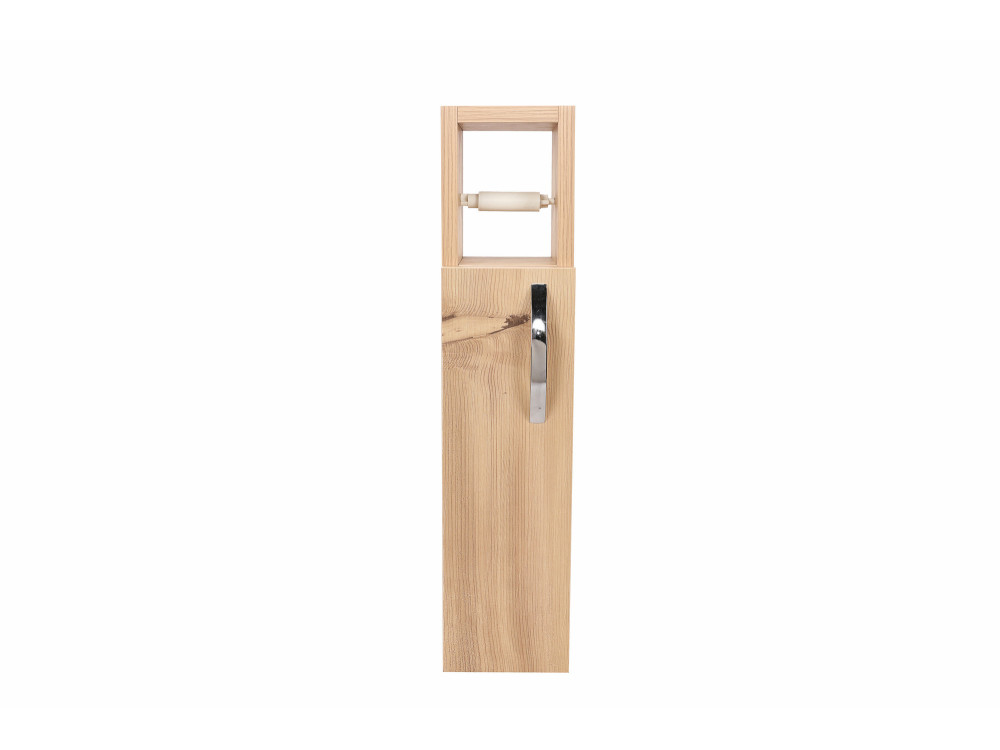 Toilettenpapierhalter aus Holz "Star" - 15 x 12 x 65 cm - Braun
