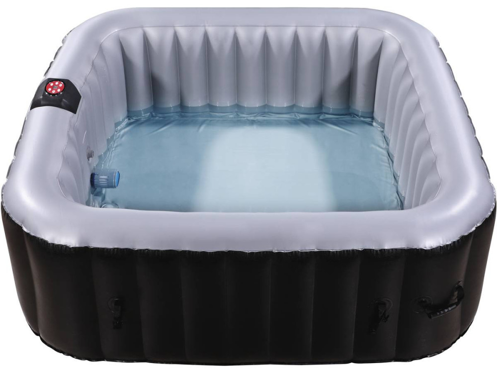 Aufblasbarer Whirlpool NICE aus PVC - 6 Personen - Grau/Schwarz