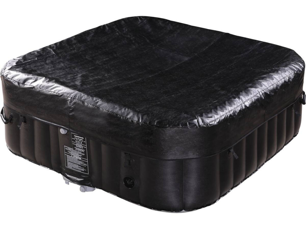 Aufblasbarer Whirlpool NICE aus PVC - 6 Personen - Grau/Schwarz