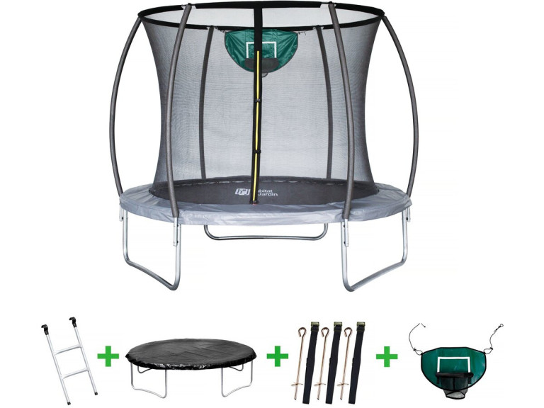 Trampolin mit Innennetz "Jumper" - Ø 4,60 m - Grau