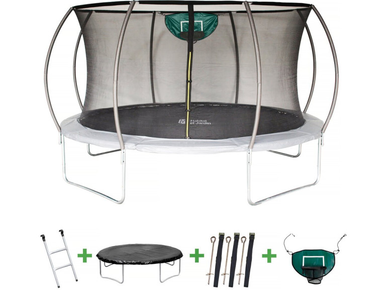 Trampolin mit Innennetz "Jumper" - Ø 4,25 m - Grau
