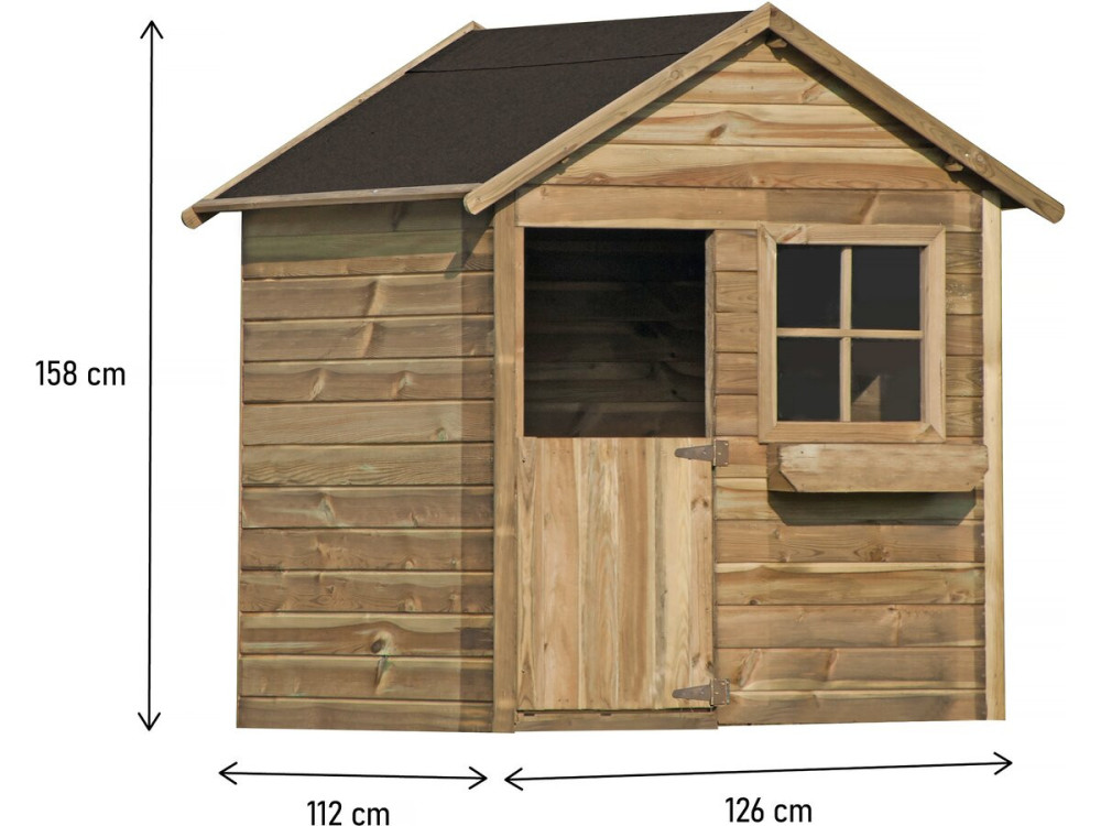 Kinderholzhaus "Coccinelle" - 126 x 112 x 158 - Holz