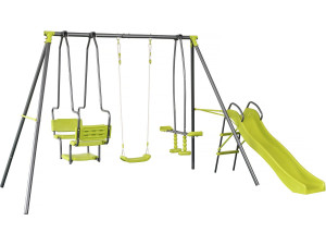 Metallschaukel "Ludo II" mit 4 Elementen - 315 x 225 x 195 cm - Grün