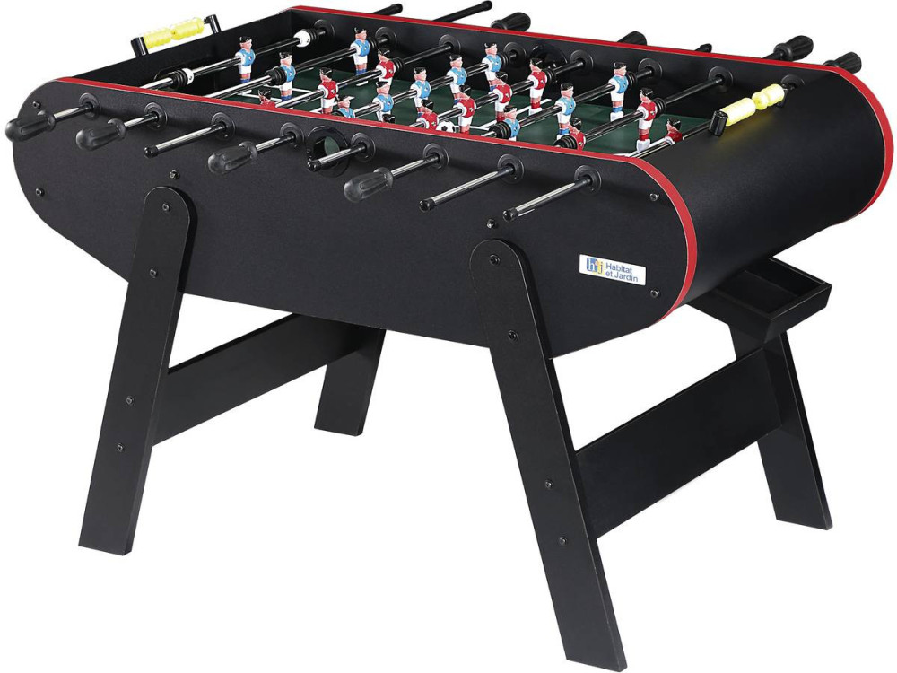 Tischfußballspiel - 140 x 74 x 86 cm - Schwarz