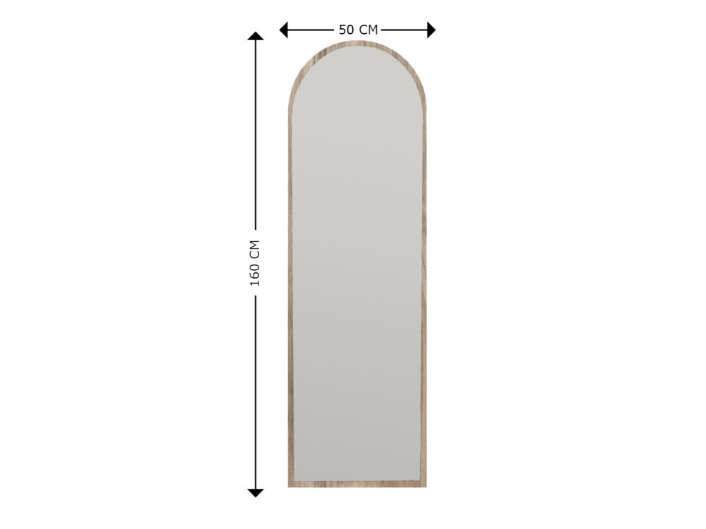 Holzspiegel "Emma" - 50 x 160 cm - Braun