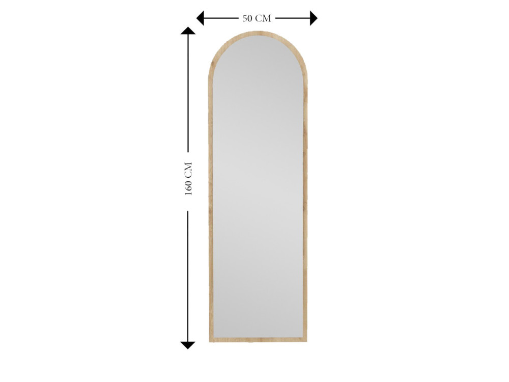 Holzspiegel "Emma" - 50 x 160 cm - Beige