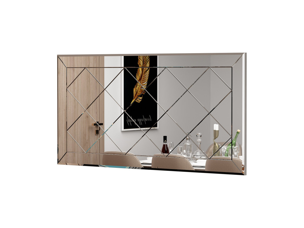 Holzspiegel "Pauli" - 120 x 60 cm - Weiß