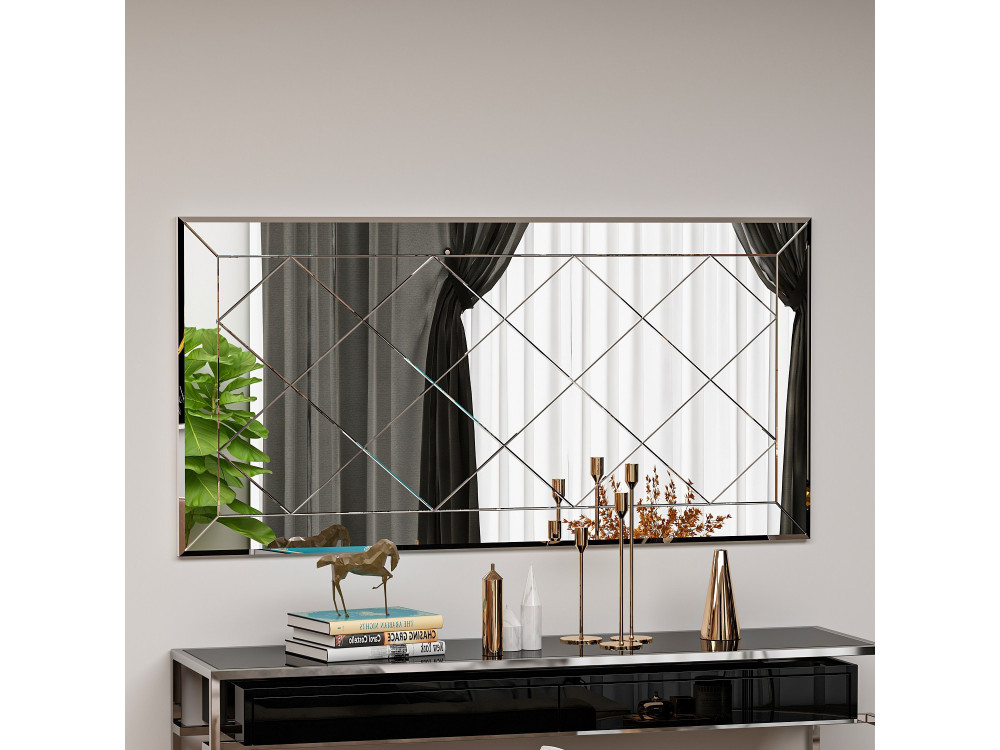 Holzspiegel "Pauli" - 120 x 60 cm - Weiß