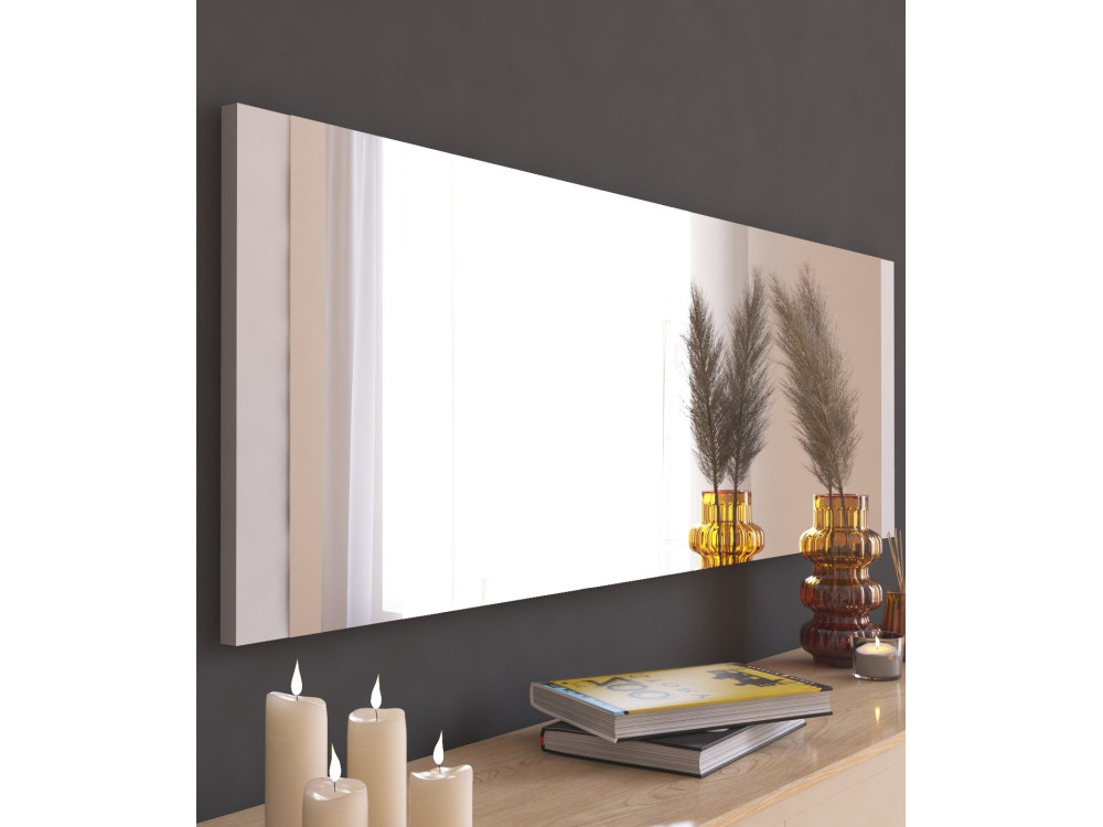 Holzspiegel "Azus" - 40 x 120 cm - Weiß