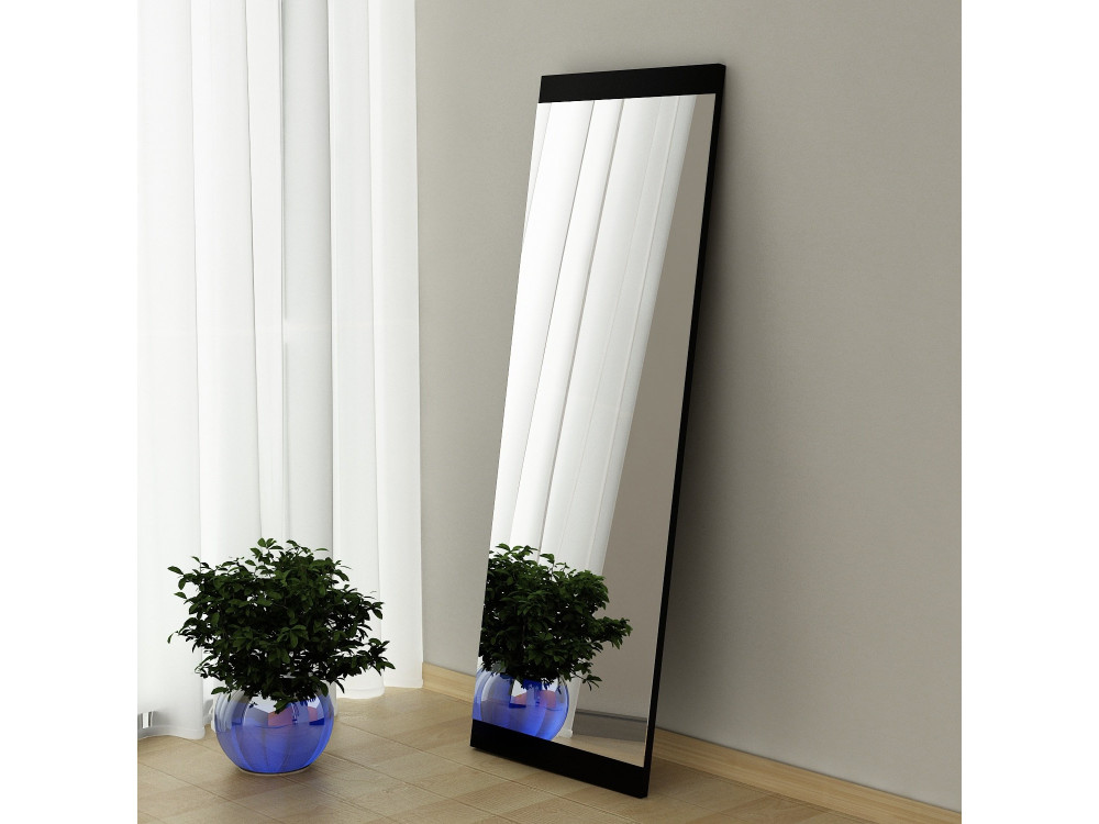 Holzspiegel "Azus" - 40 x 120 cm - Schwarz