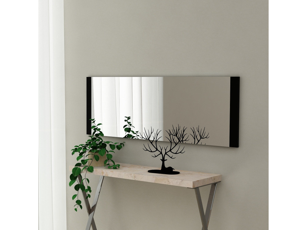 Holzspiegel "Azus" - 40 x 120 cm - Schwarz