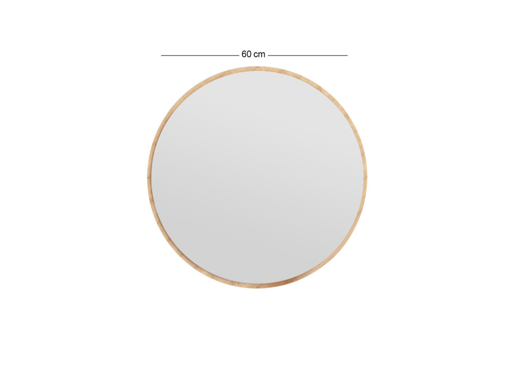 Holzspiegel "Ozze" - 60 x 60 cm - Beige
