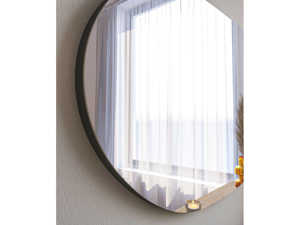 Holzspiegel "Vanomi" - 52 x 89 cm - Schwarz