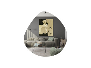Holzspiegel "Besso" - 60 x 60 cm - Schwarz