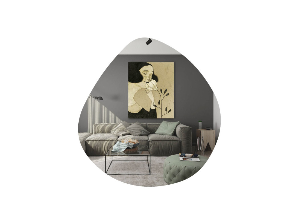 Holzspiegel "Besso" - 60 x 60 cm - Schwarz