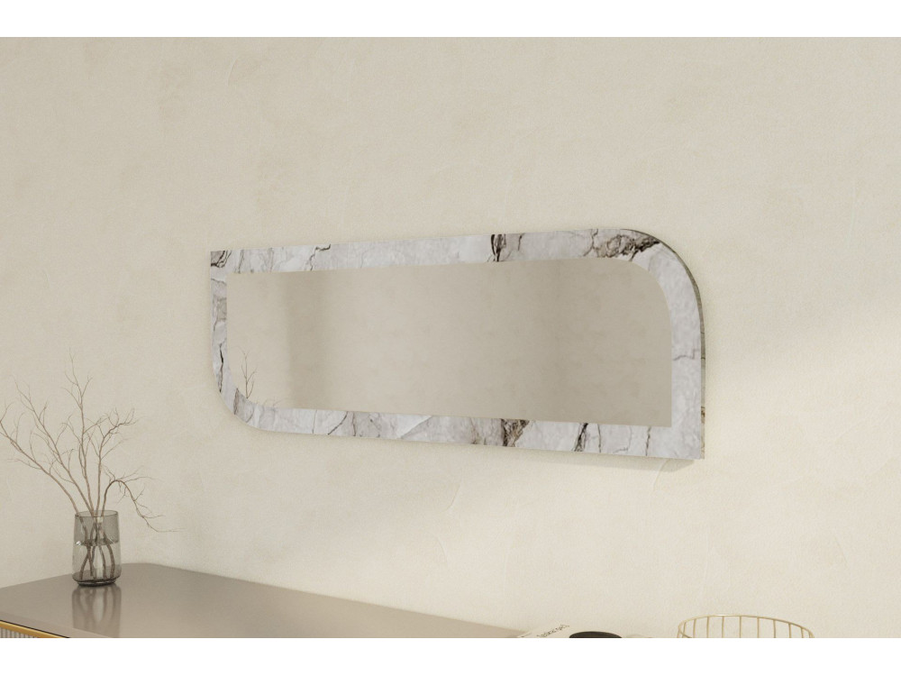 Holzspiegel "Arni" - 120 x 40 cm - Beige