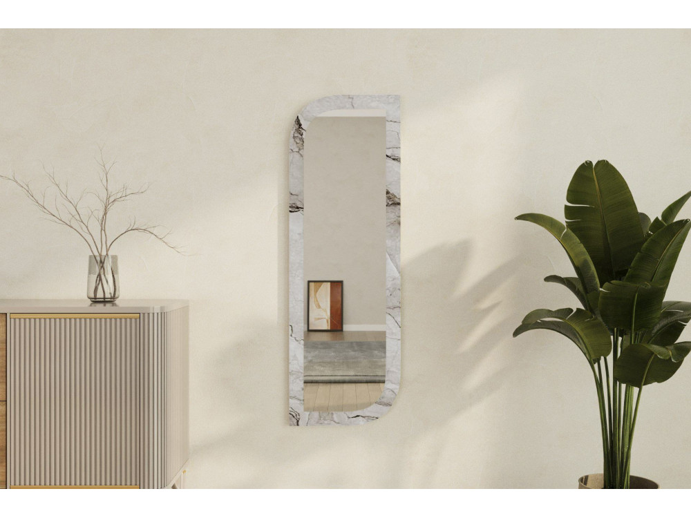 Holzspiegel "Arni" - 120 x 40 cm - Beige