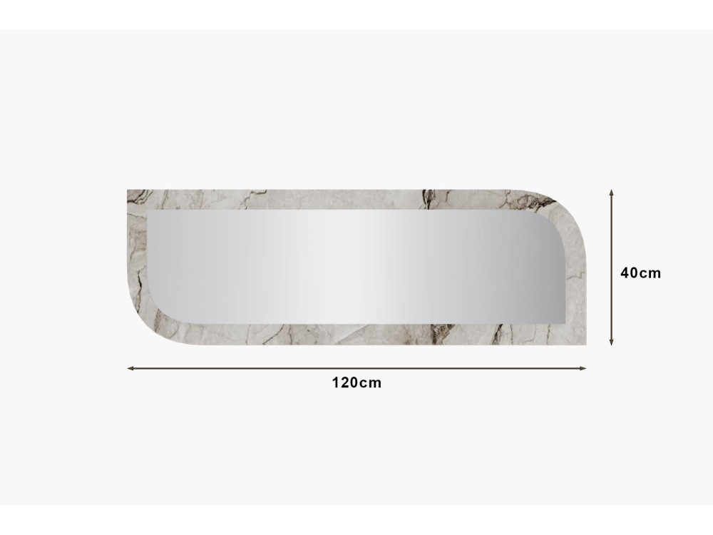 Holzspiegel "Arni" - 120 x 40 cm - Beige