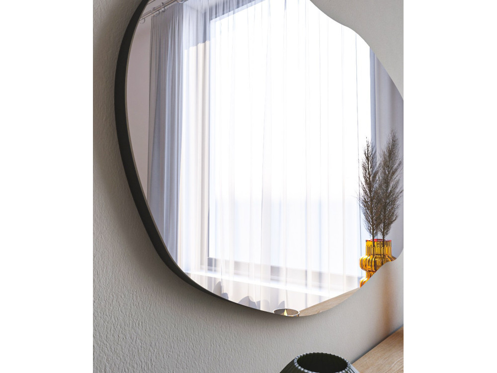Holzspiegel "Lossa" - 52 x 89 cm - Schwarz