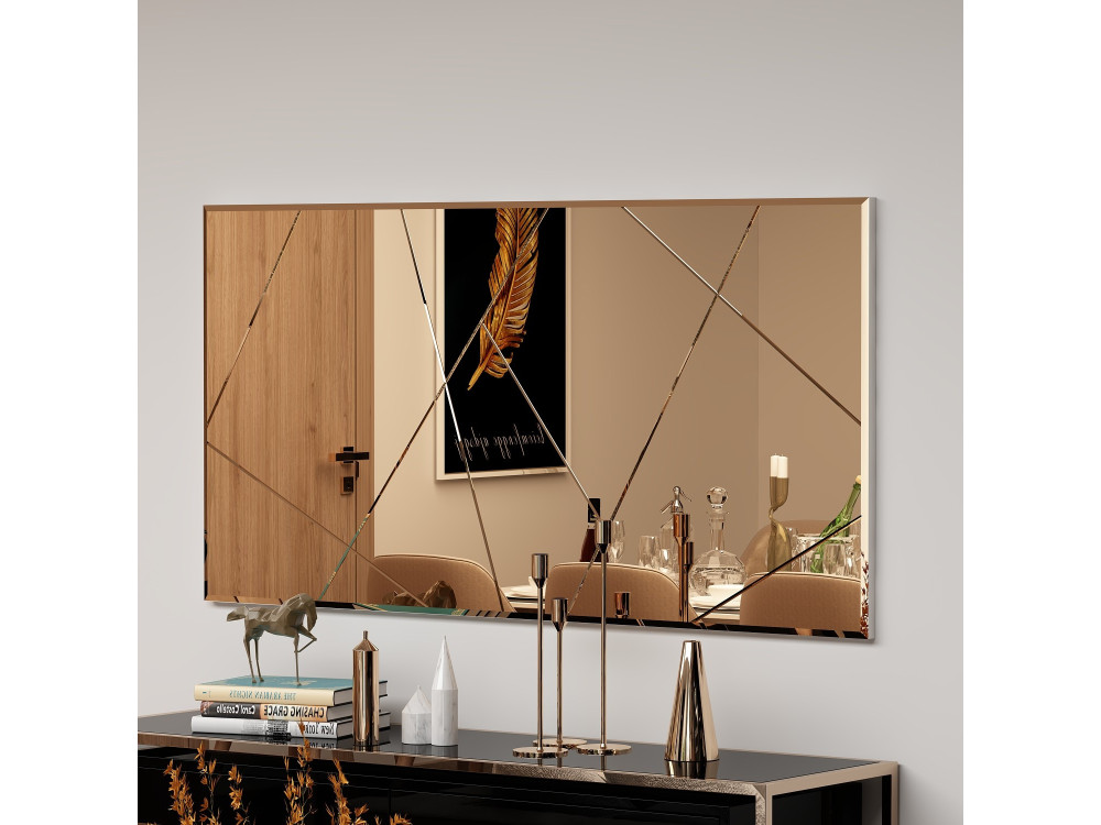 Holzspiegel "Orezo" - 120 x 60 cm - Bronze