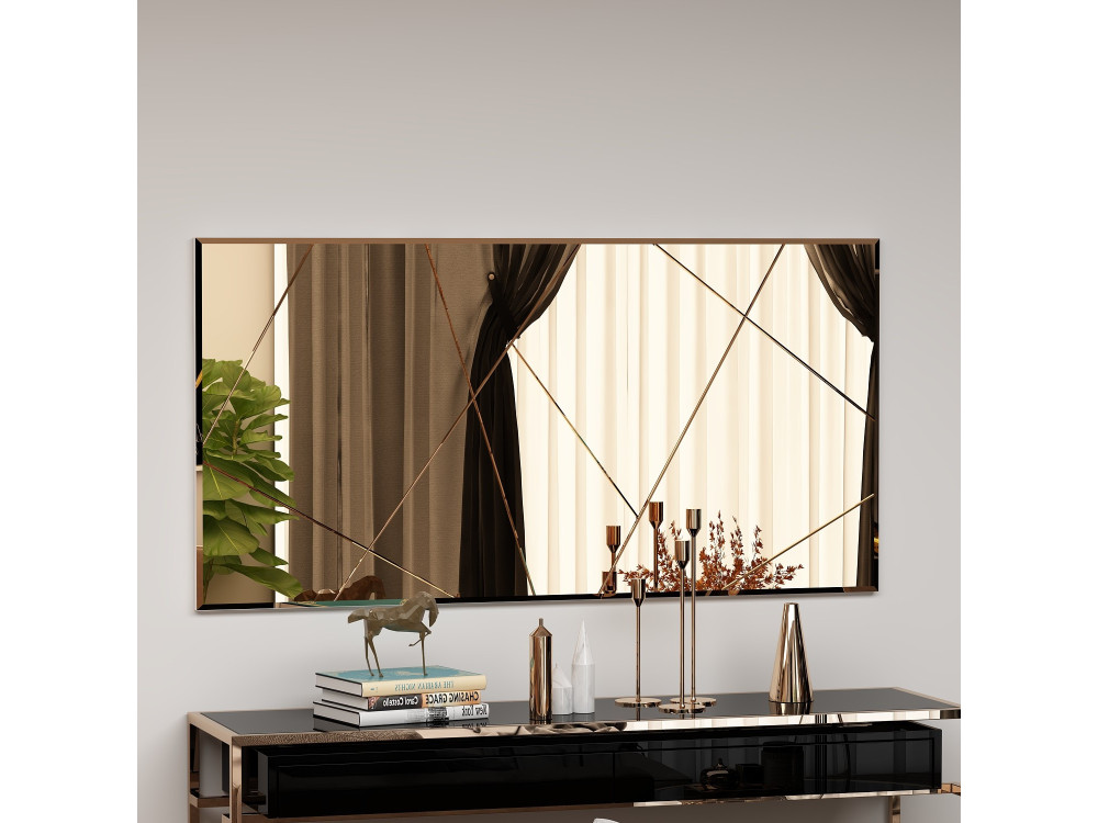 Holzspiegel "Orezo" - 120 x 60 cm - Bronze