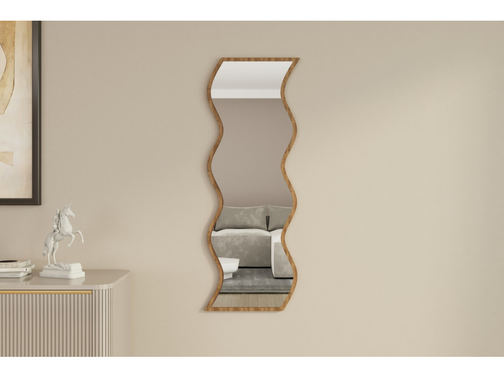 Holzspiegel "Safi" 40 x 2,2 x 120 cm - Weiß