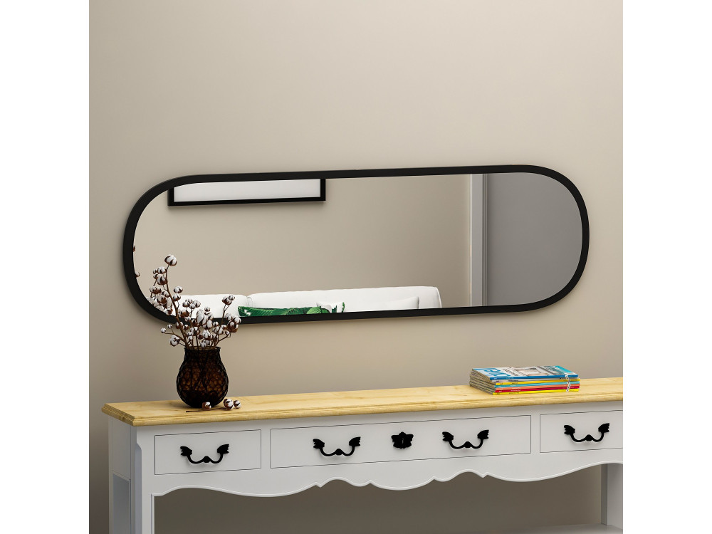 Holzspiegel "Magnum" - 40 x 120 cm - Schwarz