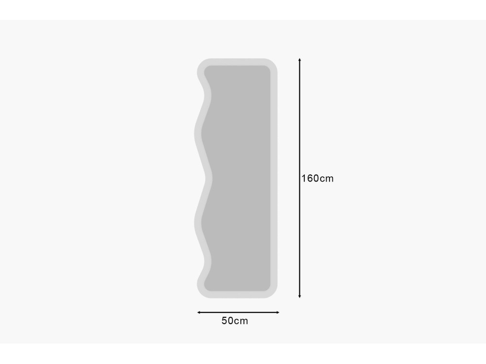 Holzspiegel "Asel" - 50 x 160 cm - Weiß