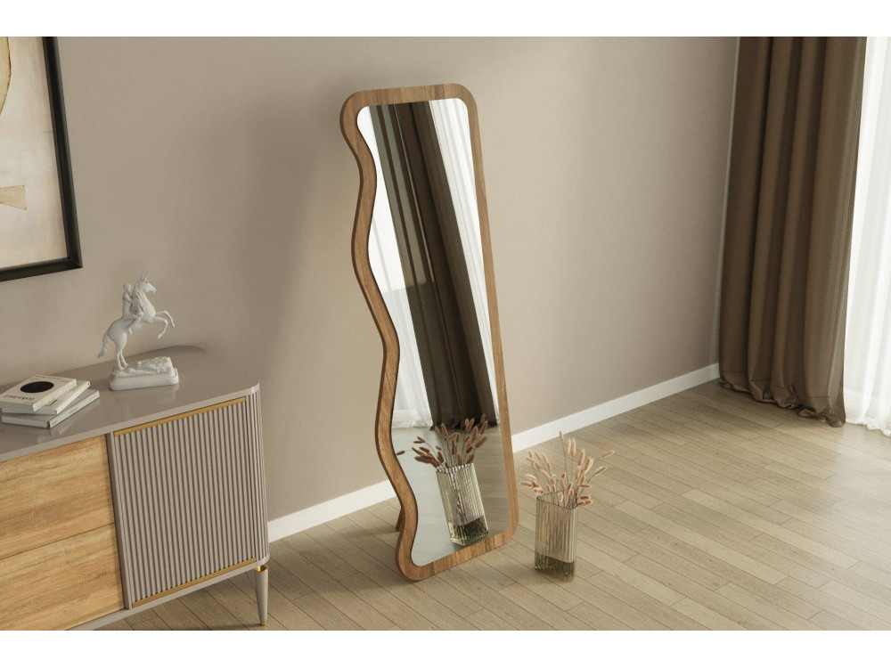 Holzspiegel "Asel" - 50 x 160 cm - Braun