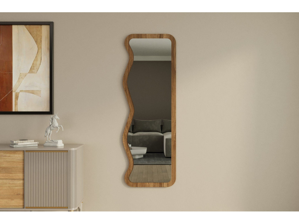 Holzspiegel "Asel" - 50 x 160 cm - Braun