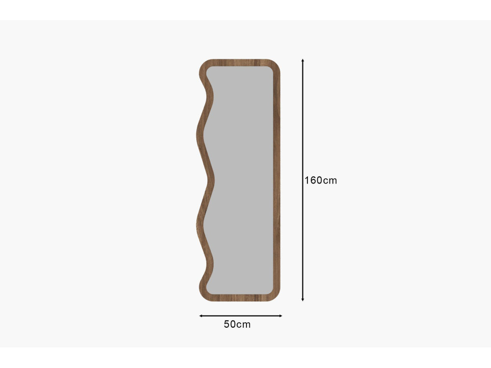 Holzspiegel "Asel" - 50 x 160 cm - Braun