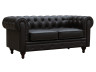 Chesterfield-Sofa "Aliza" - 157 x 82 x 70 cm - 2-Sitzer - Braun