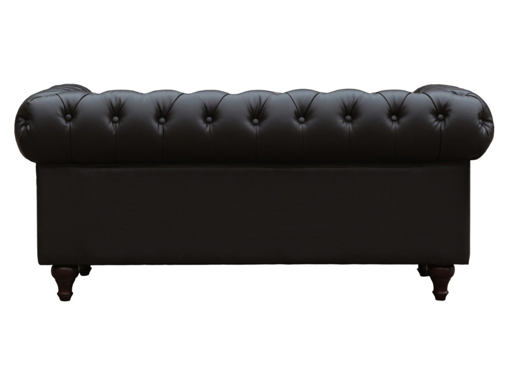 Chesterfield-Sofa "Aliza" - 157 x 82 x 70 cm - 2-Sitzer - Braun