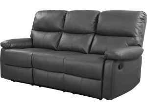 Relax-Sofa "Lincoln" - 197 x 89 x 103 cm - 3-Sitzer - Grau
