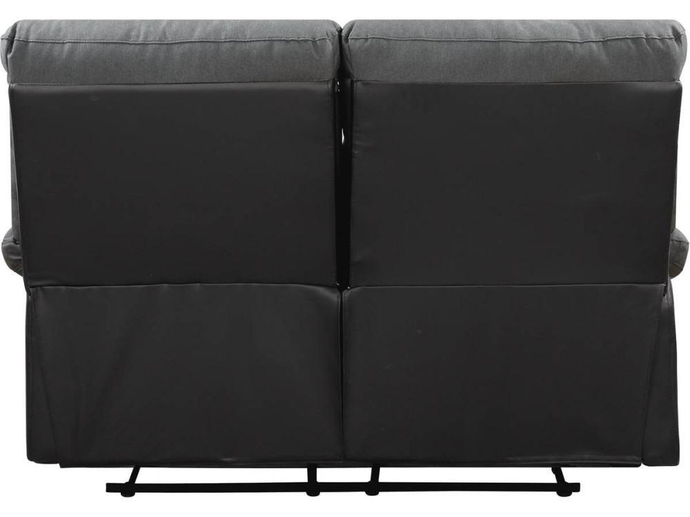 Relax-Sofa "Lincoln" - 147 x 89 x 103 cm - 2-Sitzer - Schwarz / Dunkelgrau