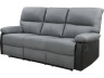 Relax-Sofa "Lincoln" - 3-Sitzer - Schwarz / Dunkelgrau