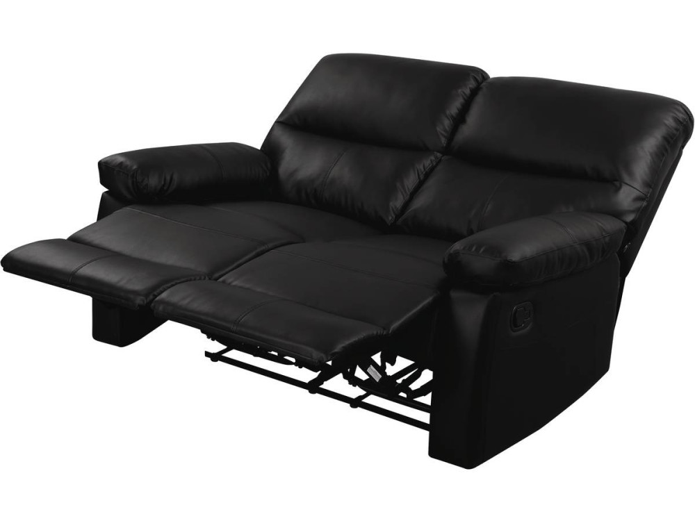 Relax-Sofa "Lincoln" - 147 x 89 x 103 cm - 2-Sitzer - Schwarz