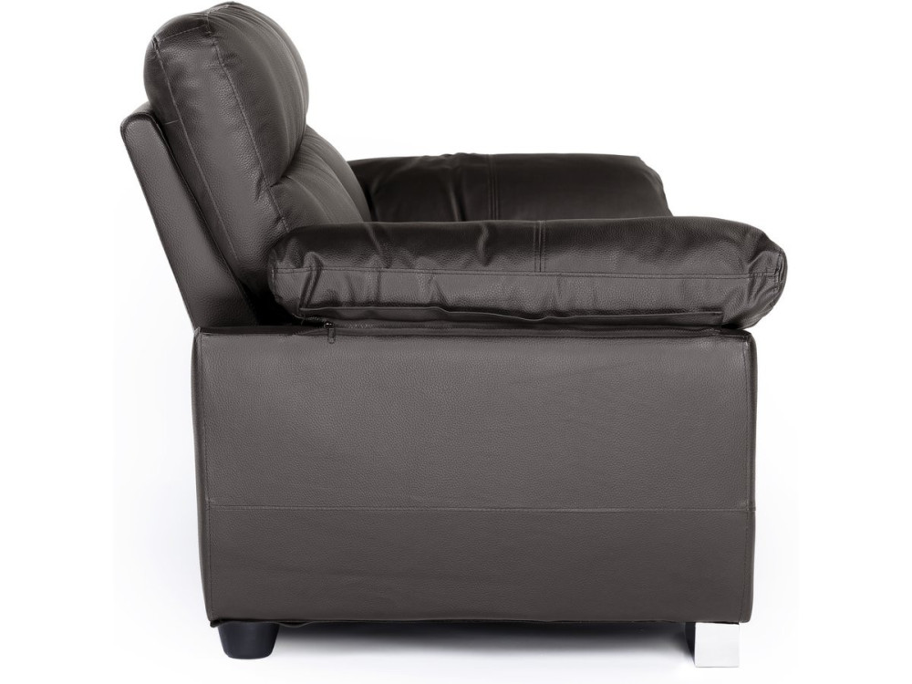 Ledersofa aus rekonstituiertem Leder und PVC "Dallas" - 169 x 88 x 90 cm - 2-Sitzer - Schokolade