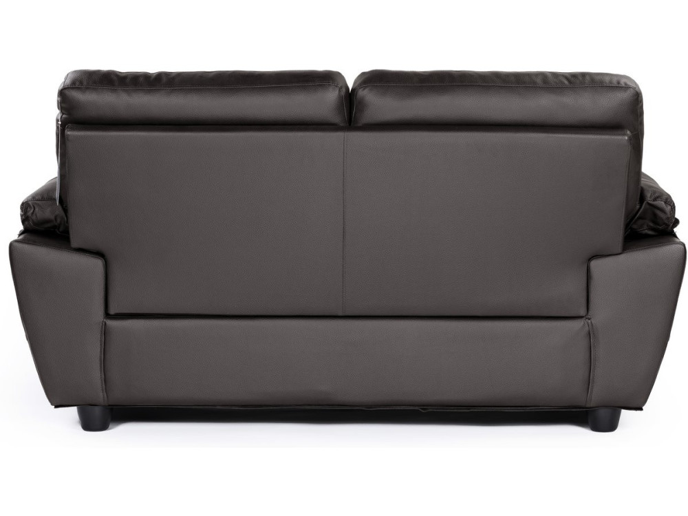 Ledersofa aus rekonstituiertem Leder und PVC "Dallas" - 169 x 88 x 90 cm - 2-Sitzer - Schokolade