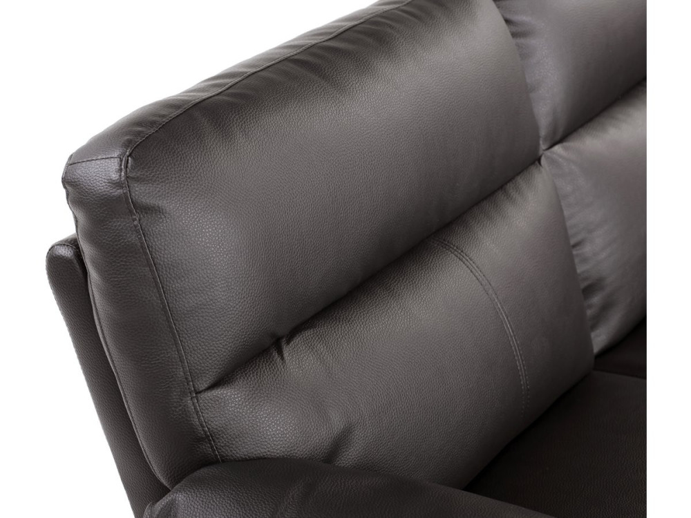Ledersofa aus rekonstituiertem Leder und PVC "Dallas" - 169 x 88 x 90 cm - 2-Sitzer - Schokolade