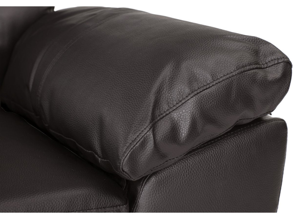 Ledersofa aus rekonstituiertem Leder und PVC "Dallas" - 169 x 88 x 90 cm - 2-Sitzer - Schokolade
