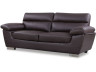 Ledersofa aus rekonstituiertem Leder und PVC "Dallas" - 210 X 88 X 90 cm - 3-Sitzer - Schokolade
