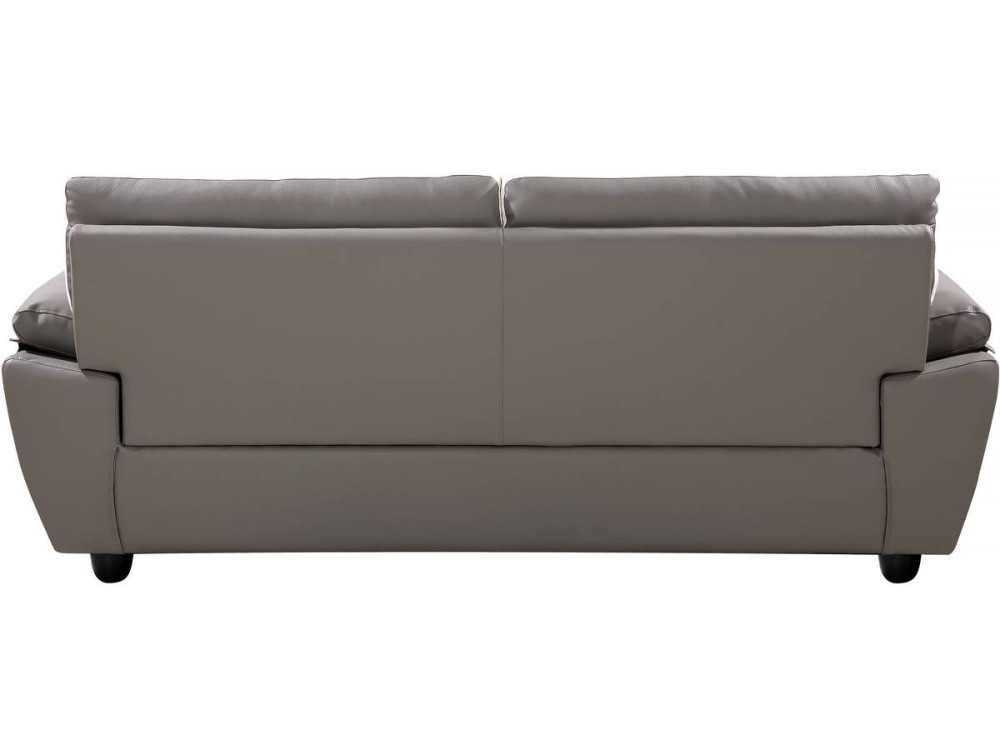 Sofa aus rekonstituiertem Leder und PVC "Dallas" - 210 X 88 X 90 cm - 3-Sitzer - Weiß / Grau