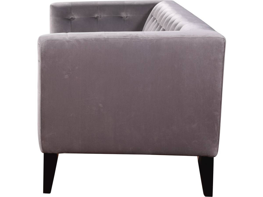 Sofa aus Samt "Vanessa" - 3-Sitzer - Hellgrau