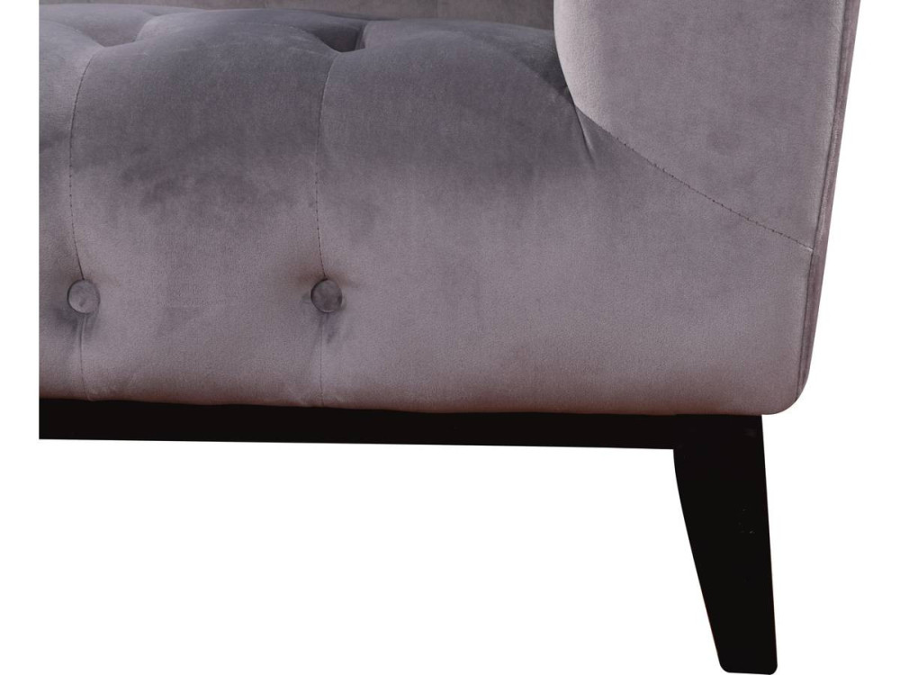 Sofa aus Samt "Vanessa" - 3-Sitzer - Hellgrau