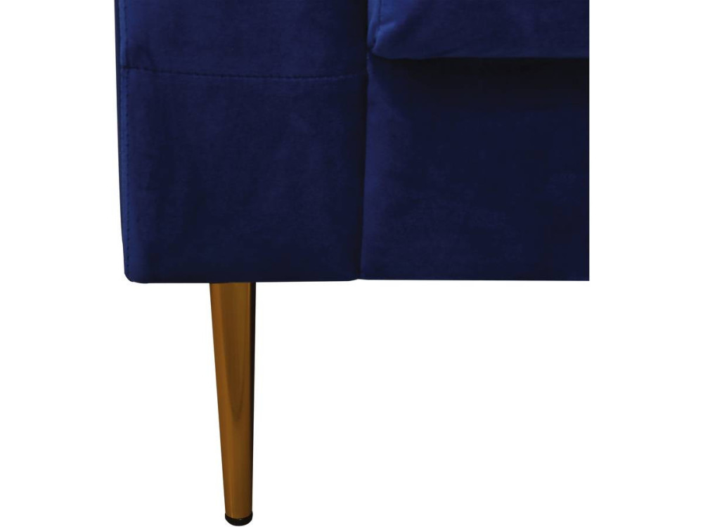 Couch aus Samt "Bruce" - 196 x 76 x 82 cm - 3-Sitzer - Dunkelblau