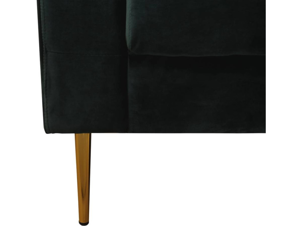 Couch aus Samt "Bruce" - 196 x 76 x 82 cm - 3-Sitzer - Dunkelgrün