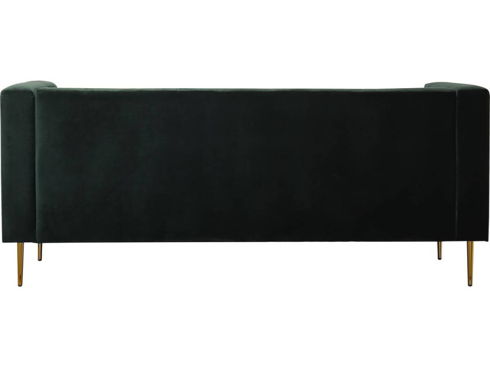 Couch aus Samt "Bruce" - 196 x 76 x 82 cm - 3-Sitzer - Dunkelgrün