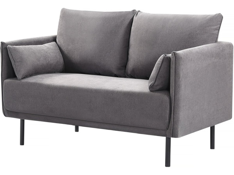 Sofa aus Stoff "Rudy" - 132 x 78 x 88 cm - 2-Sitzer - Dunkelgrau
